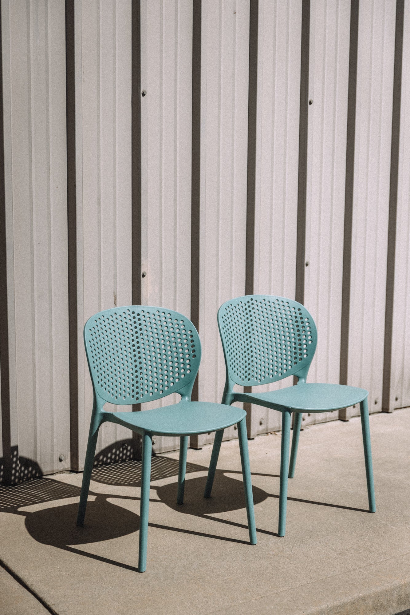 Article Dot Outdoor Stackable Dining Chair - Surf Blue (Set of 4)