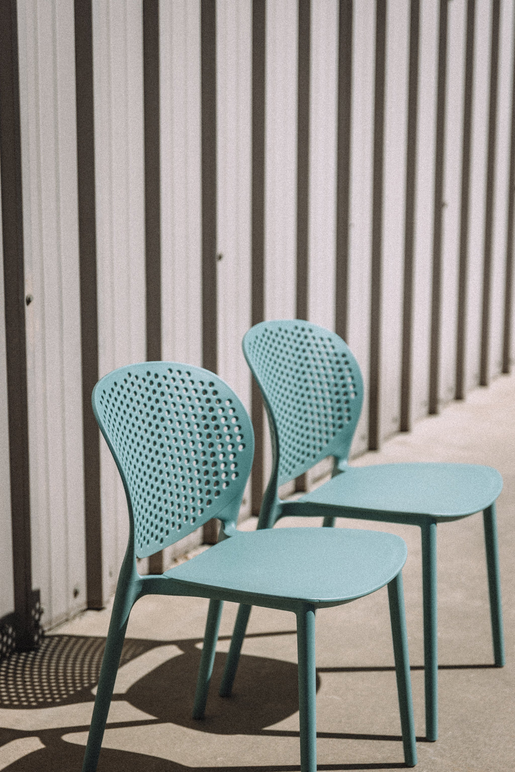 Article Dot Outdoor Stackable Dining Chair - Surf Blue (Set of 4)
