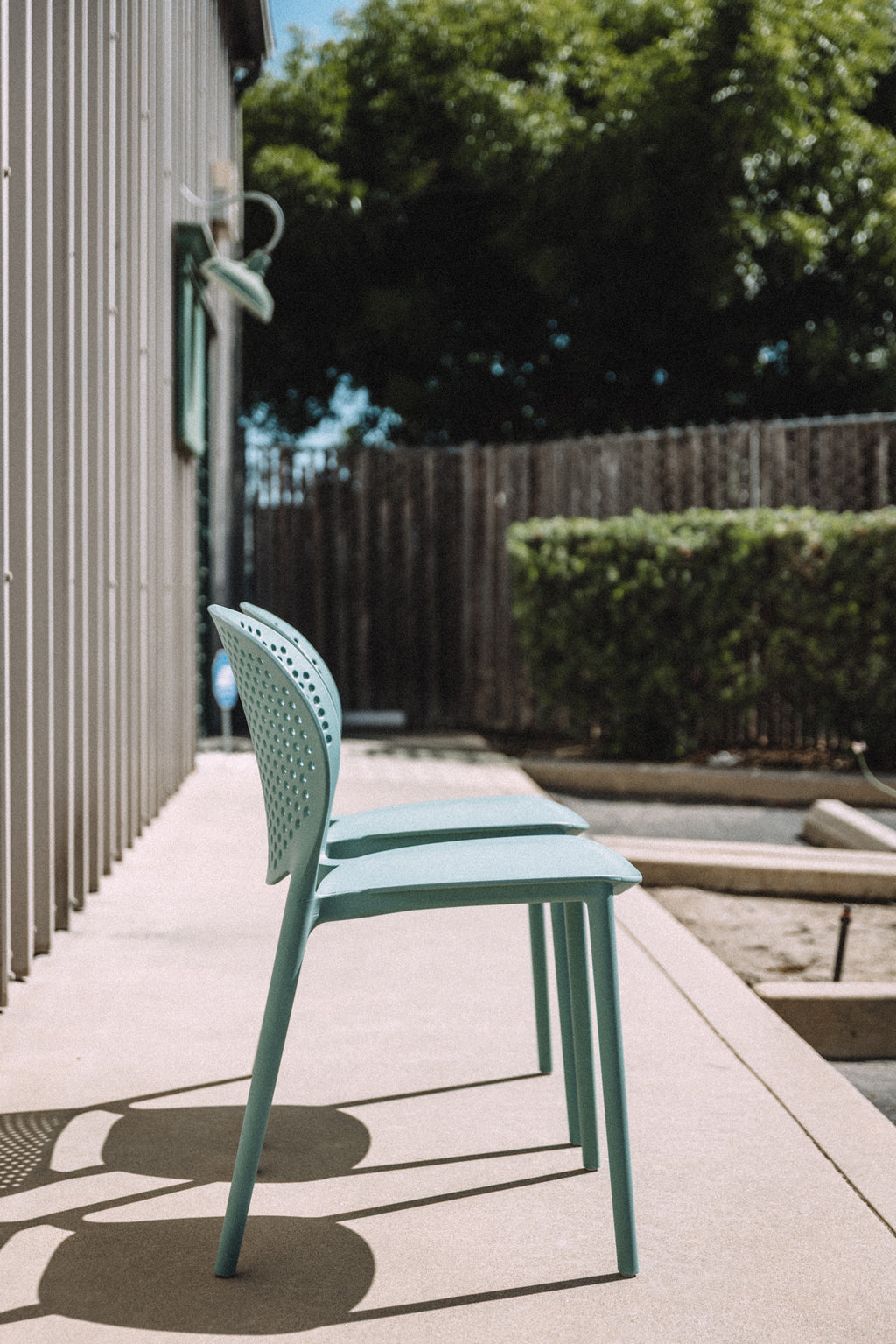 Article Dot Outdoor Stackable Dining Chair - Surf Blue (Set of 4)