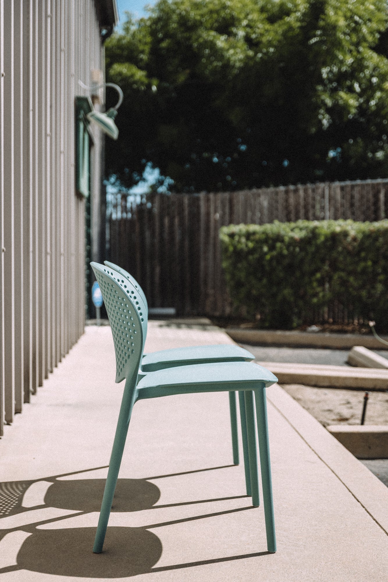 Article Dot Outdoor Stackable Dining Chair - Surf Blue (Set of 4)