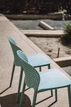 Article Dot Outdoor Stackable Dining Chair - Surf Blue (Set of 4)