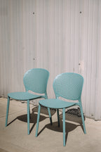 Article Dot Outdoor Stackable Dining Chair - Surf Blue (Set of 4)