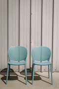 Article Dot Outdoor Stackable Dining Chair - Surf Blue (Set of 4)