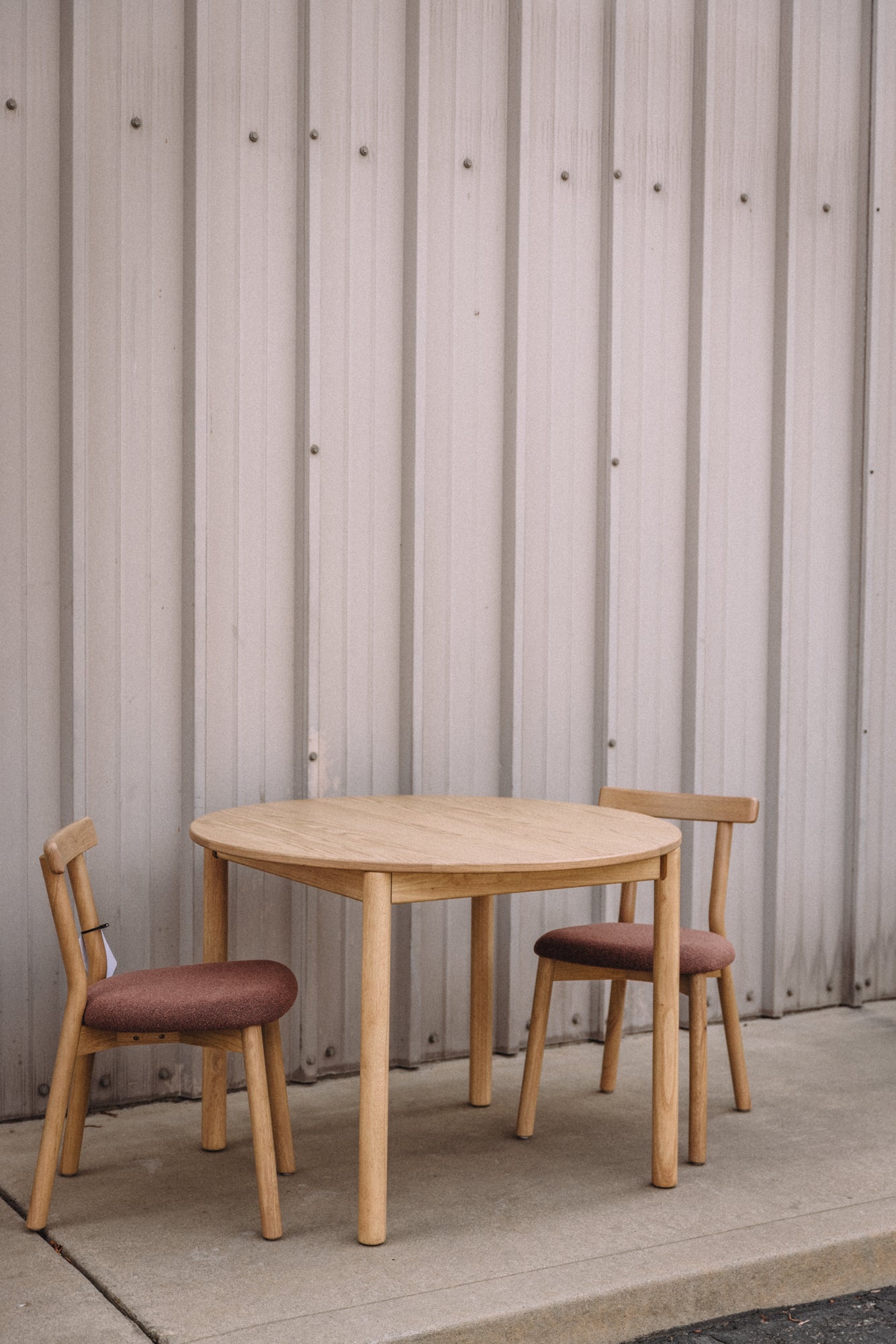 Article Heidi 42" Round Dining Table - White Oak