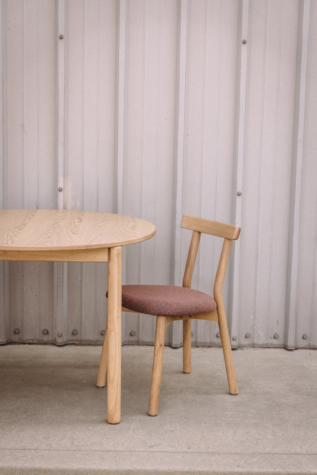 Article Heidi 42" Round Dining Table - White Oak