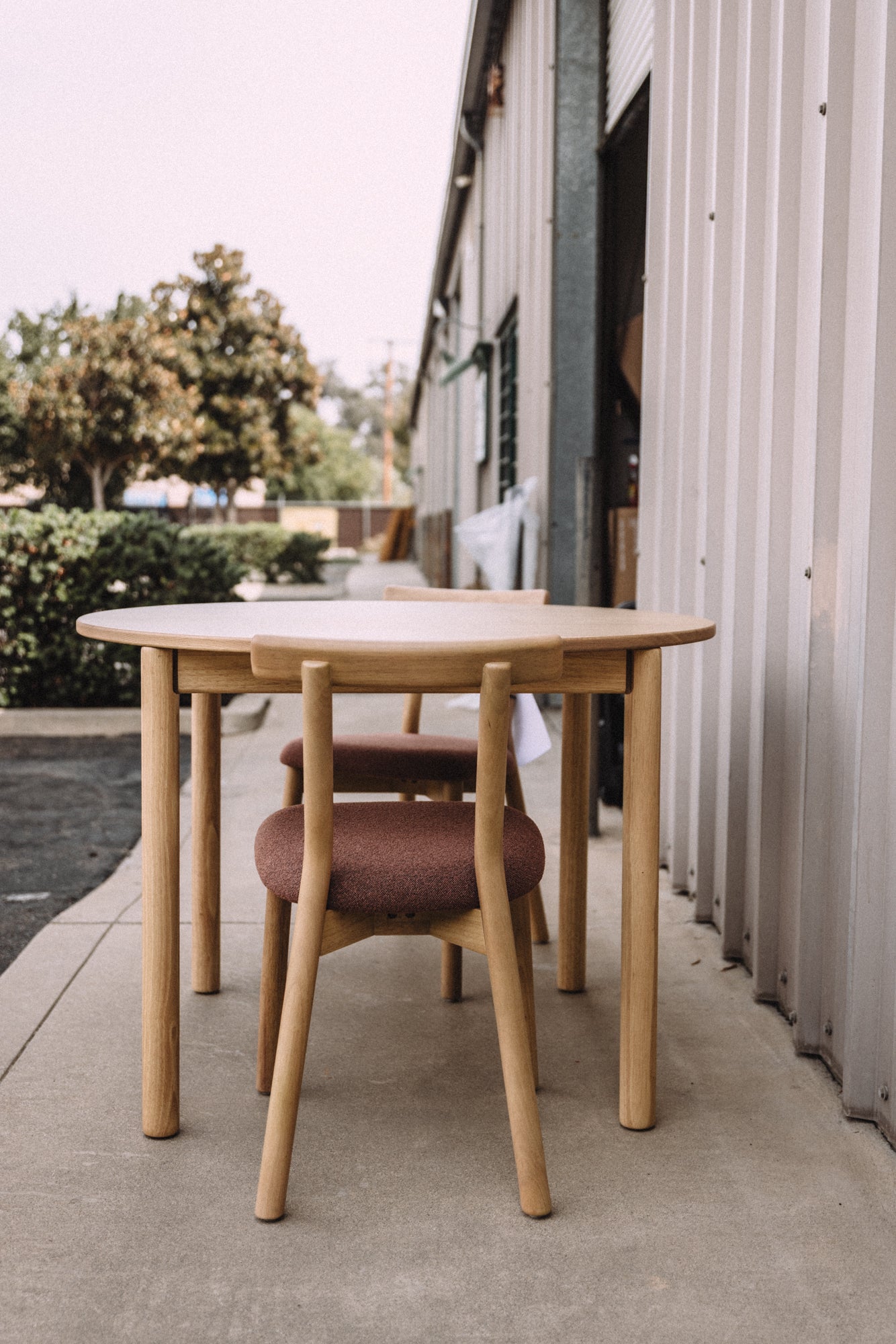 Article Heidi 42" Round Dining Table - White Oak