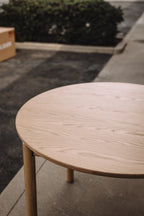 Article Heidi 42" Round Dining Table - White Oak