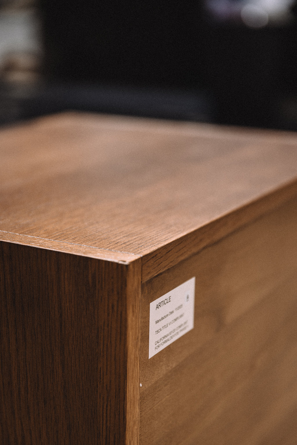 Article Kouva 2-Drawer Nightstand Smoked Oak