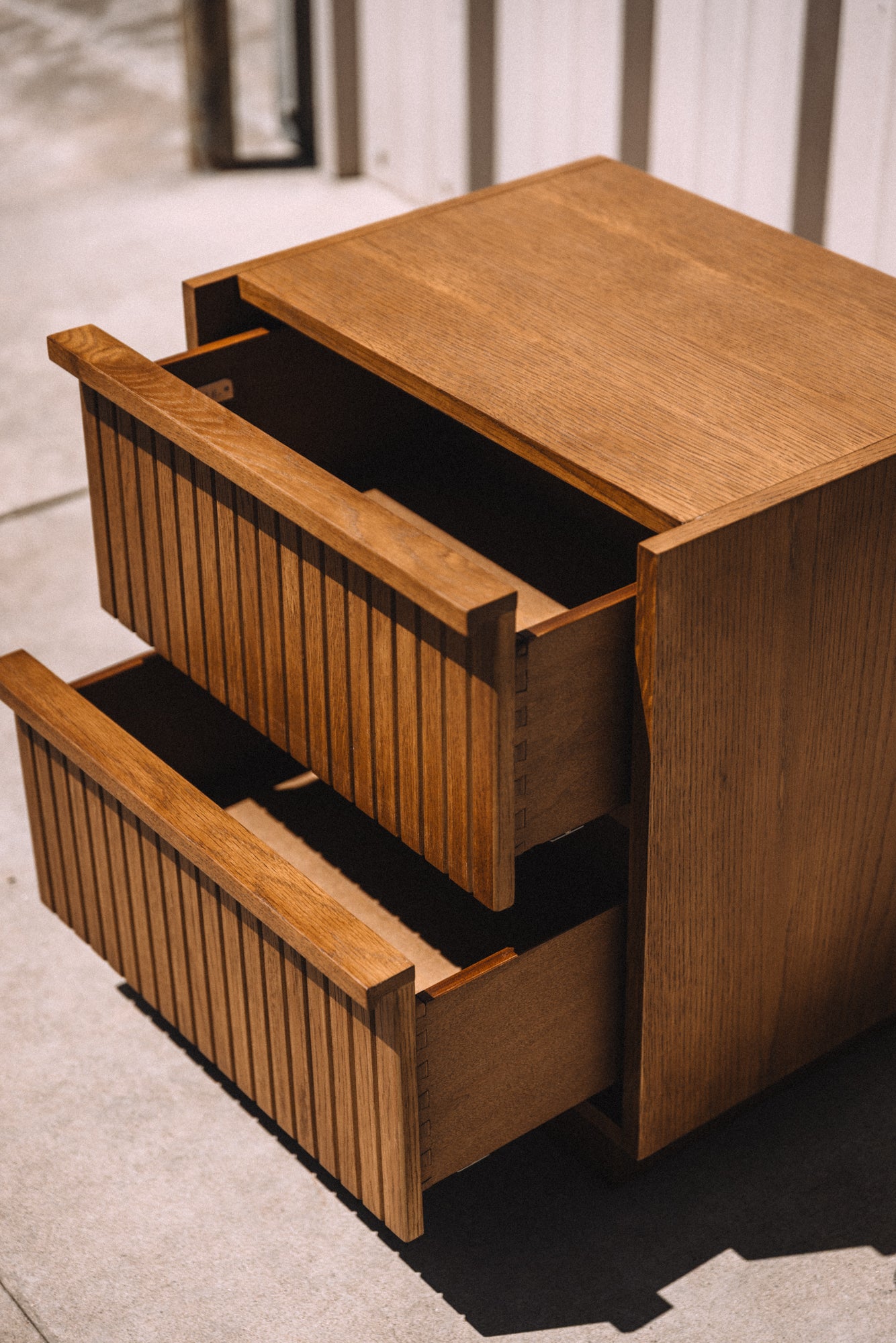 Article Kouva 2-Drawer Nightstand Smoked Oak