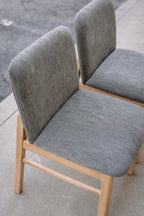 (Set of 6) Mikkel Dining Chairs - White Oak and Algonquin Green