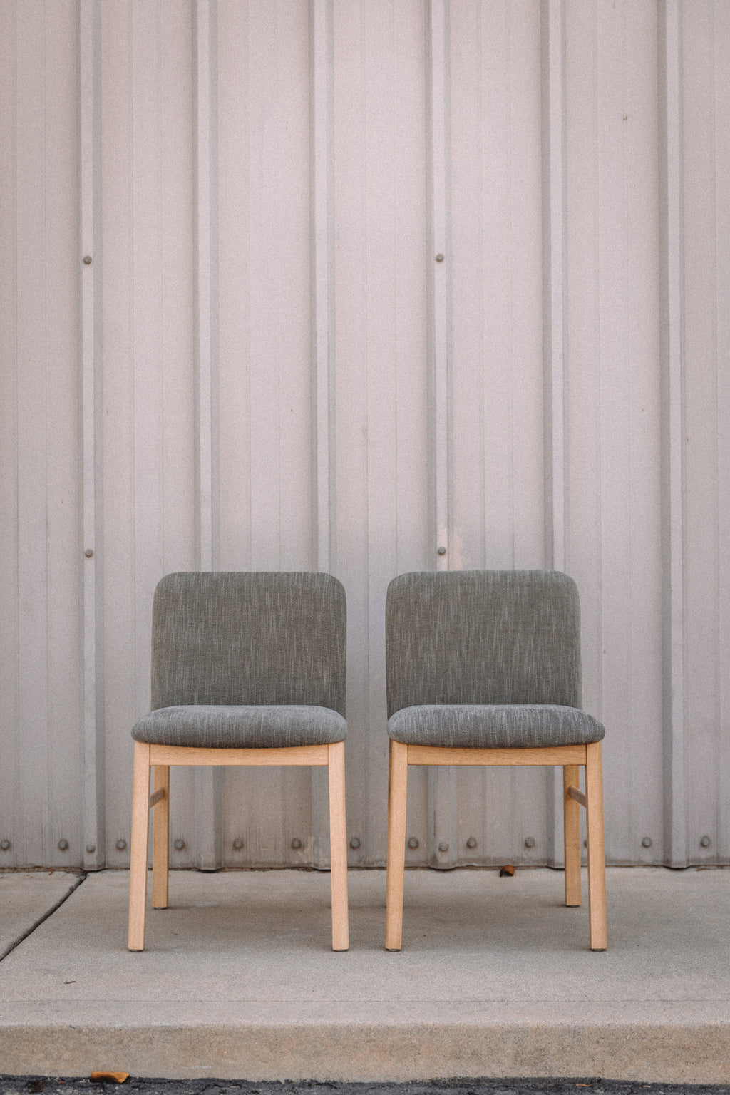 (Set of 6) Mikkel Dining Chairs - White Oak and Algonquin Green