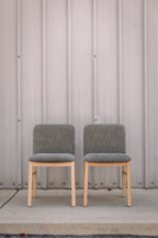 (Set of 6) Mikkel Dining Chairs - White Oak and Algonquin Green