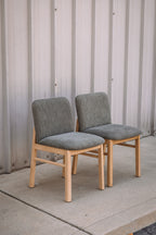 (Set of 6) Mikkel Dining Chairs - White Oak and Algonquin Green