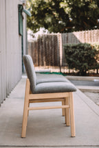 (Set of 6) Mikkel Dining Chairs - White Oak and Algonquin Green