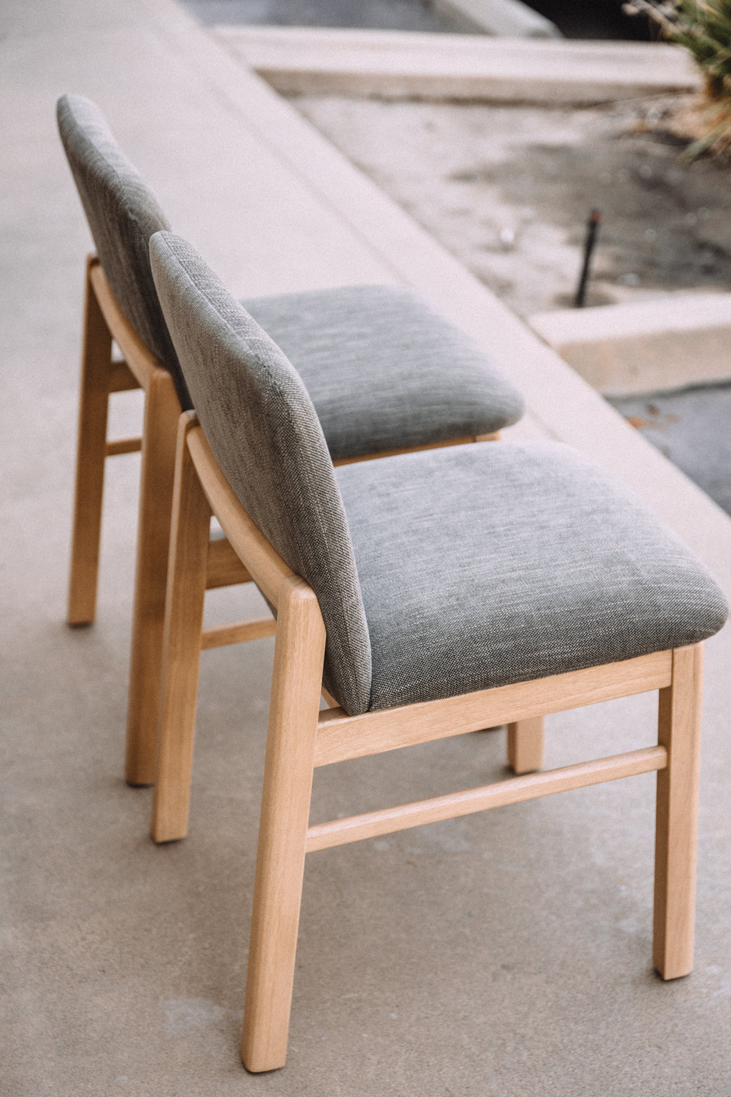(Set of 6) Mikkel Dining Chairs - White Oak and Algonquin Green