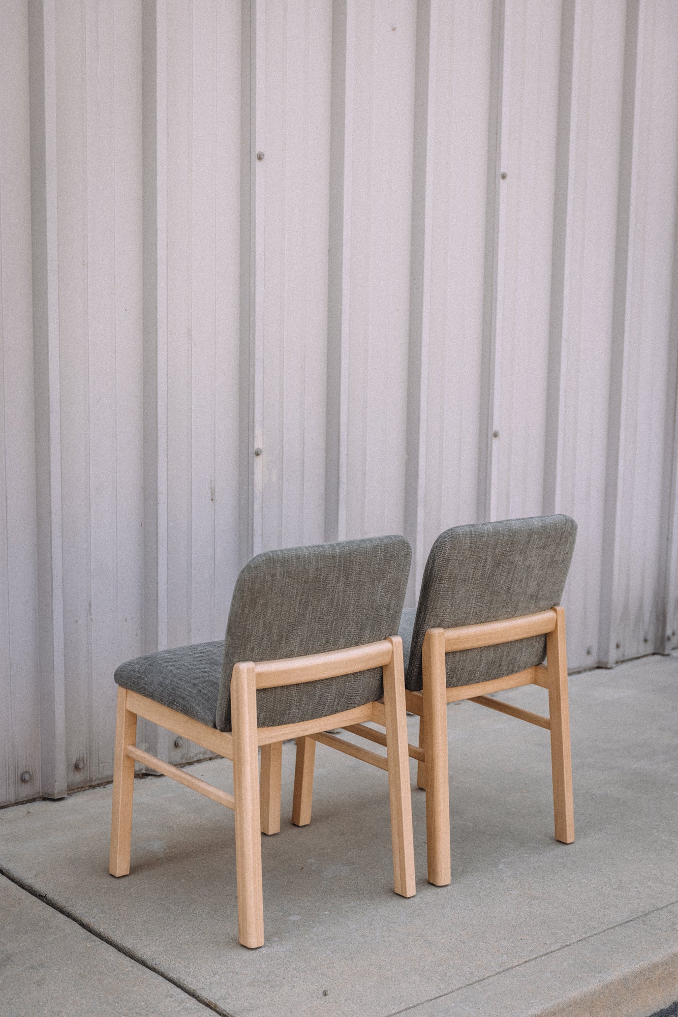 (Set of 6) Mikkel Dining Chairs - White Oak and Algonquin Green