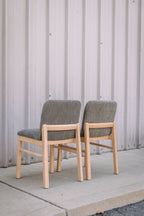 (Set of 6) Mikkel Dining Chairs - White Oak and Algonquin Green
