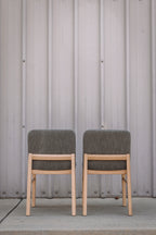 (Set of 6) Mikkel Dining Chairs - White Oak and Algonquin Green