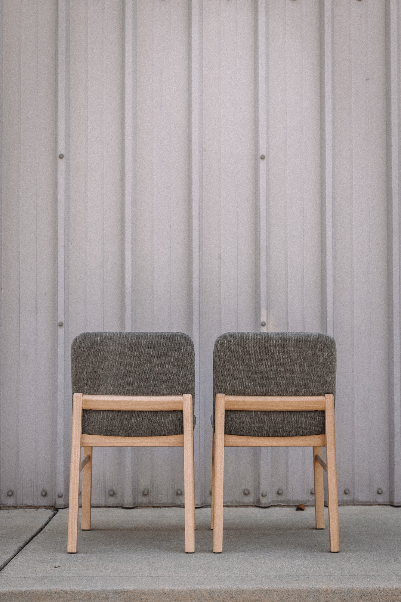 (Set of 6) Mikkel Dining Chairs - White Oak and Algonquin Green