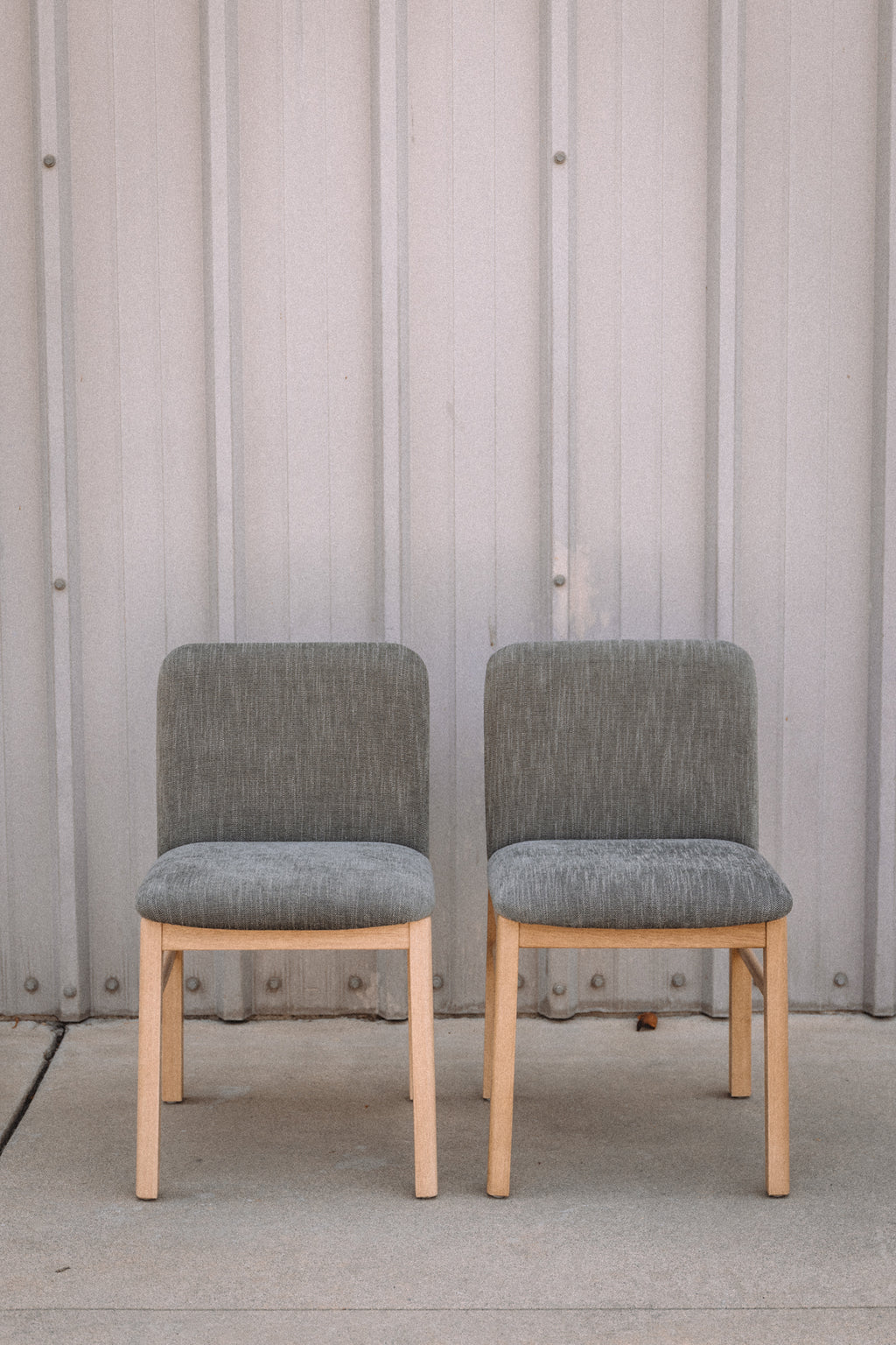 (Set of 6) Mikkel Dining Chairs - White Oak and Algonquin Green