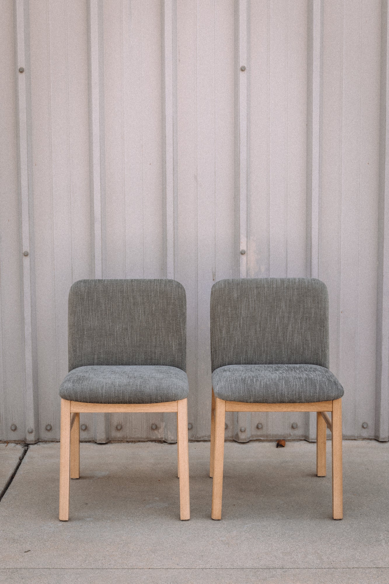 (Set of 6) Mikkel Dining Chairs - White Oak and Algonquin Green