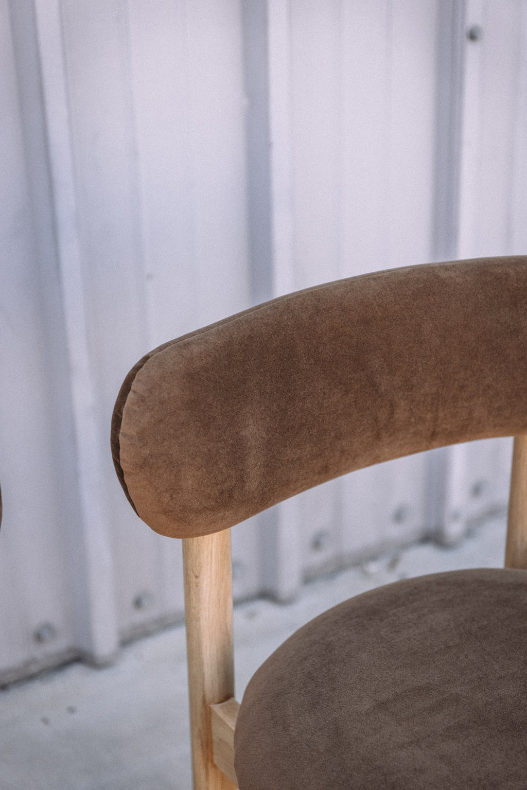 Article Munk Velvet Dining Chair - White Oak and Hale Earth (Set of 2)