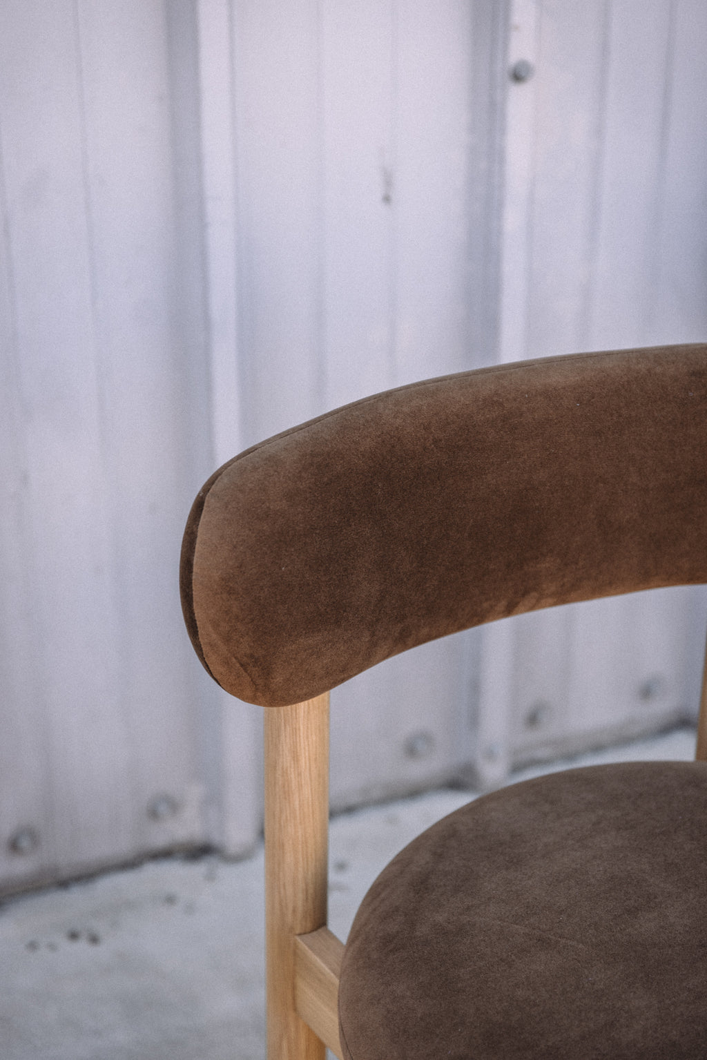 Article Munk Velvet Dining Chair - White Oak and Hale Earth (Set of 2)