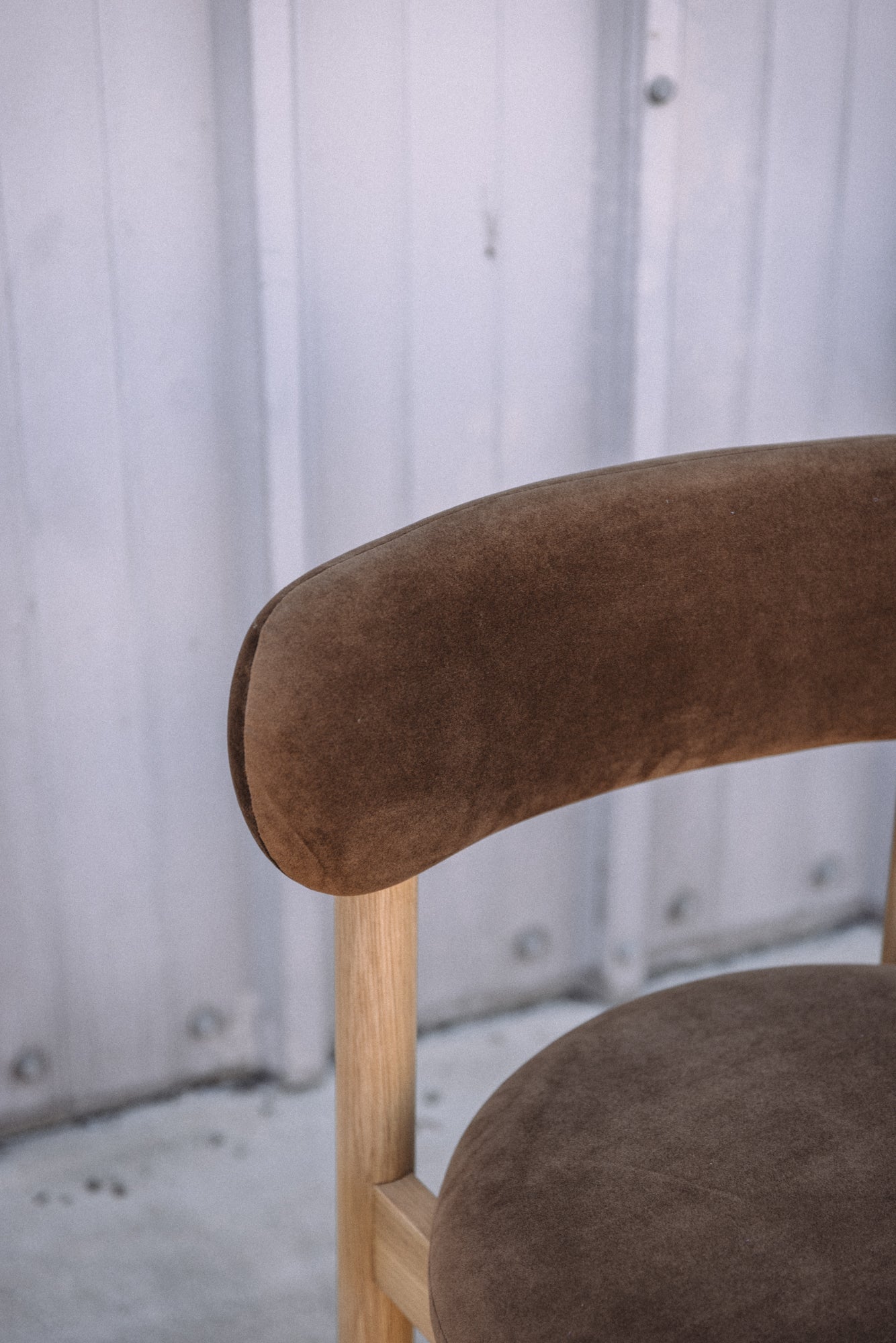 Article Munk Velvet Dining Chair - White Oak and Hale Earth (Set of 2)