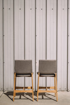 Article Nosh Counter Stool - Oak And Ratine Brown (Set of 4)