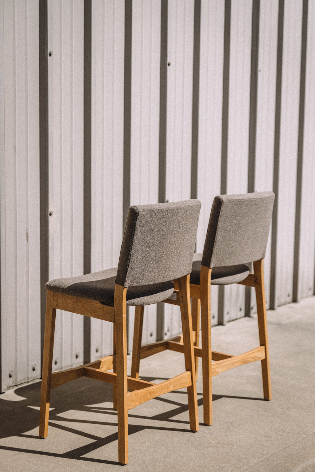 Article Nosh Counter Stool - Oak And Ratine Brown (Set of 4)