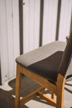 Article Nosh Counter Stool - Oak And Ratine Brown (Set of 4)