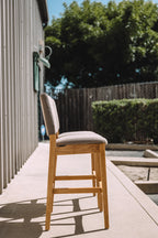 Article Nosh Counter Stool - Oak And Ratine Brown (Set of 4)