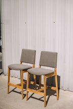 Article Nosh Counter Stool - Oak And Ratine Brown (Set of 4)
