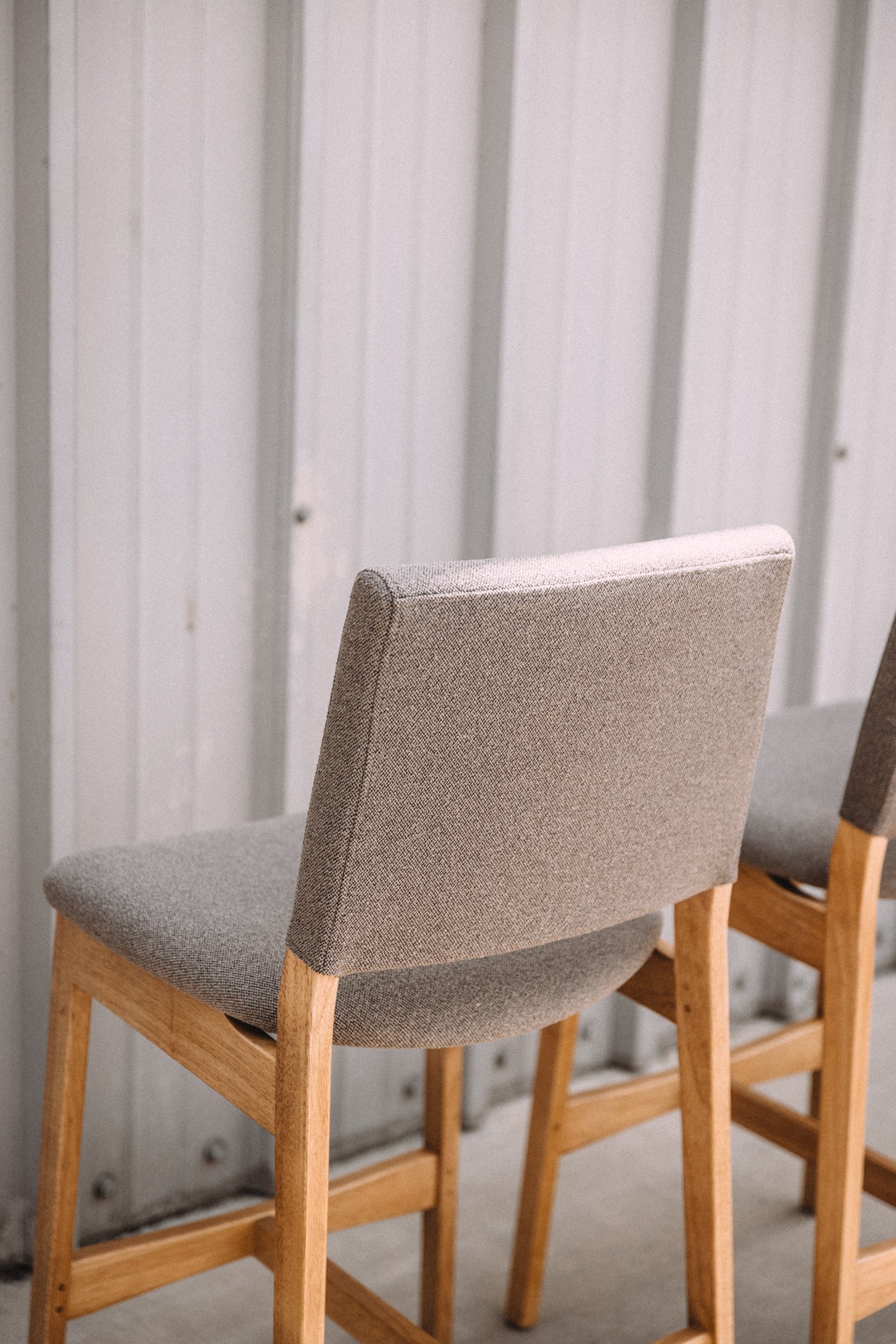 (Set of 2) Article Nosh Counter Stools - Oak and Ratine Brown