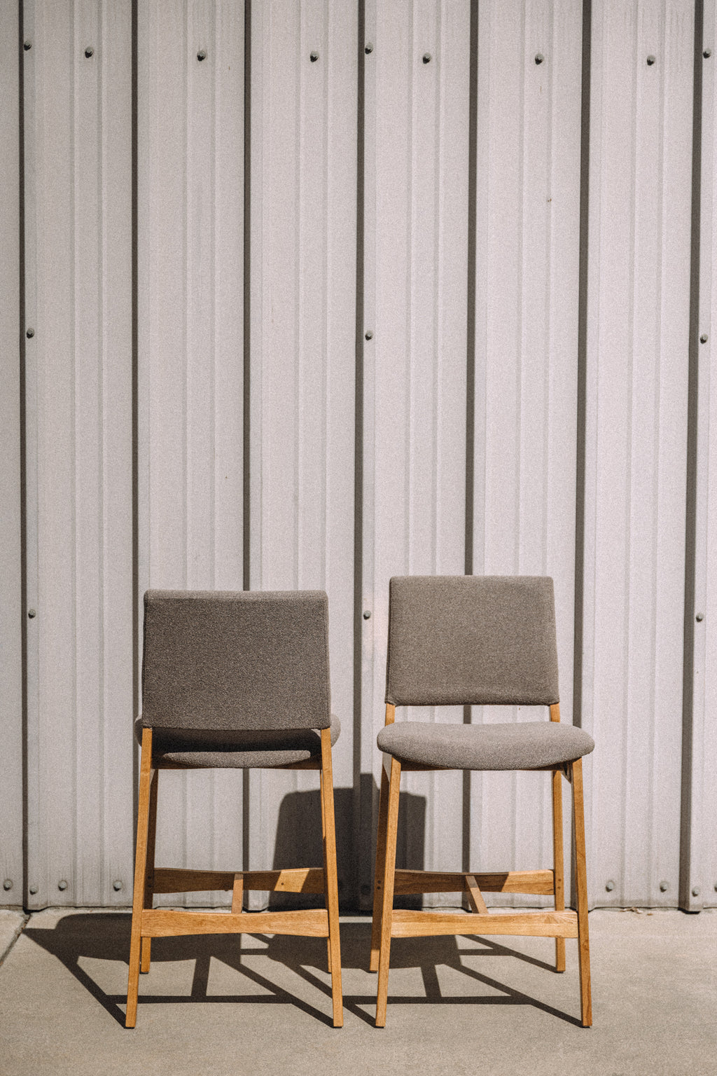 Article Nosh Counter Stool - Oak And Ratine Brown (Set of 4)