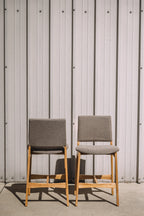 Article Nosh Counter Stool - Oak And Ratine Brown (Set of 4)
