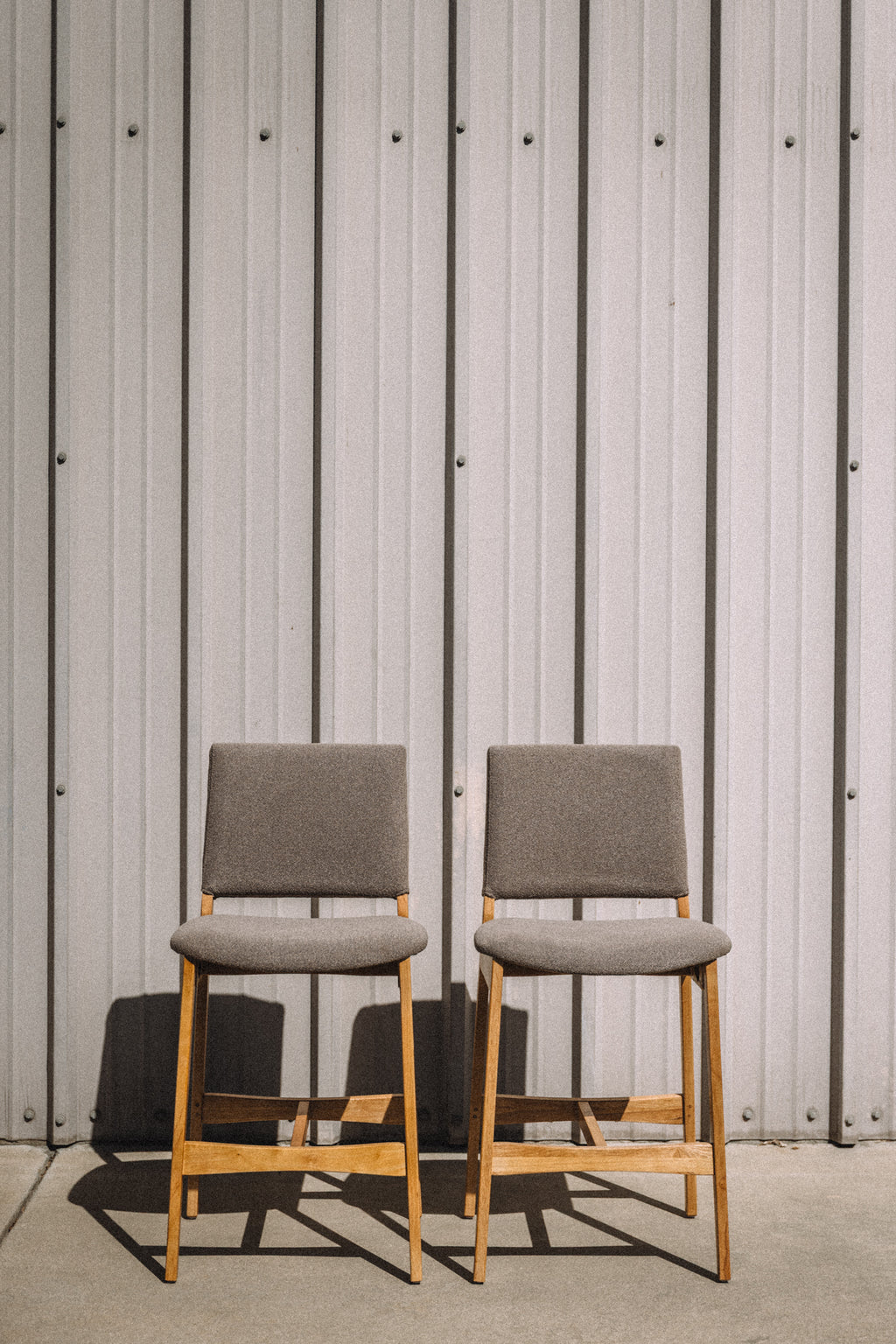 Article Nosh Counter Stool - Oak And Ratine Brown (Set of 4)