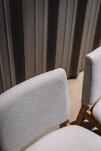 Article Nosh Dining Chair - Oak And Ratine Ivory (Set of 4)