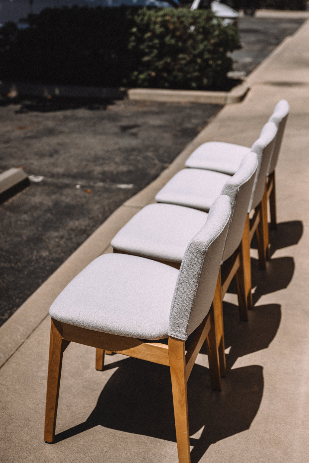 Article Nosh Dining Chair - Oak And Ratine Ivory (Set of 4)