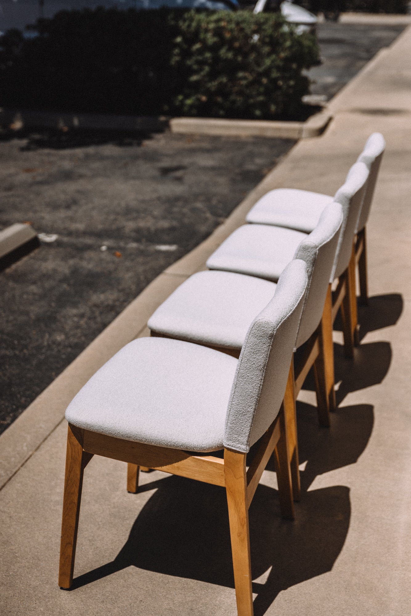 Article Nosh Dining Chair - Oak And Ratine Ivory (Set of 4)