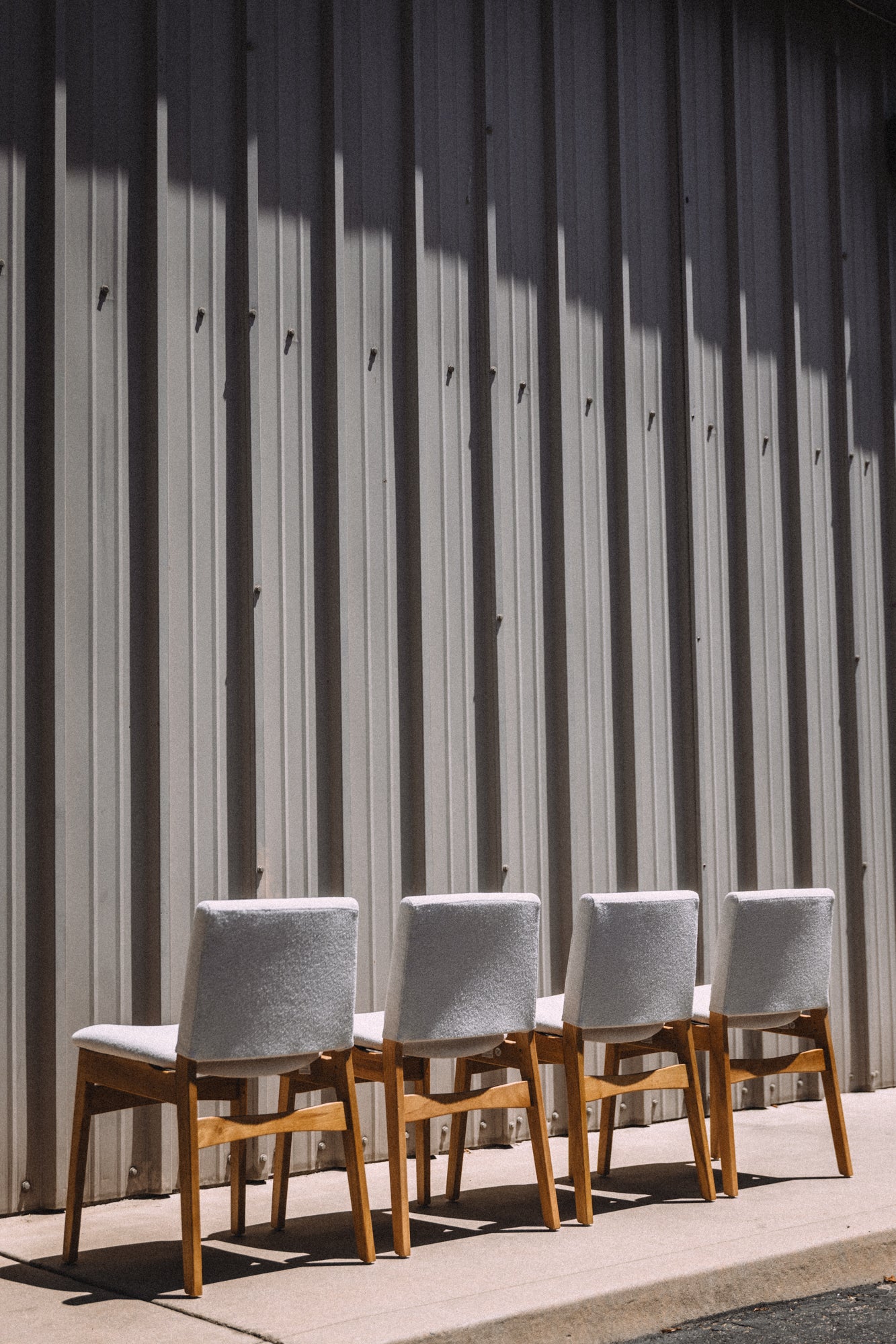 Article Nosh Dining Chair - Oak And Ratine Ivory (Set of 4)