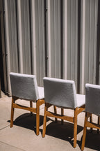 Article Nosh Dining Chair - Oak And Ratine Ivory (Set of 4)