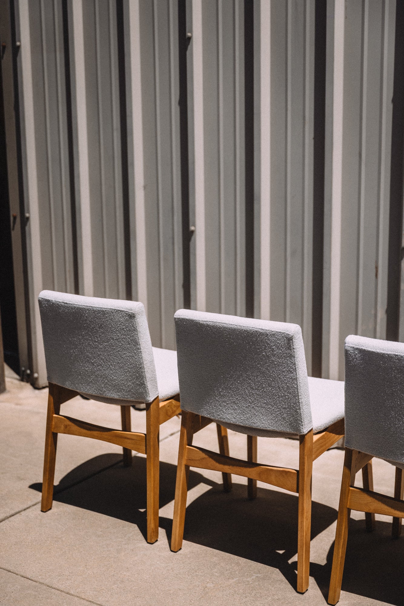 Article Nosh Dining Chair - Oak And Ratine Ivory (Set of 4)