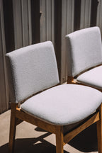 Article Nosh Dining Chair - Oak And Ratine Ivory (Set of 4)