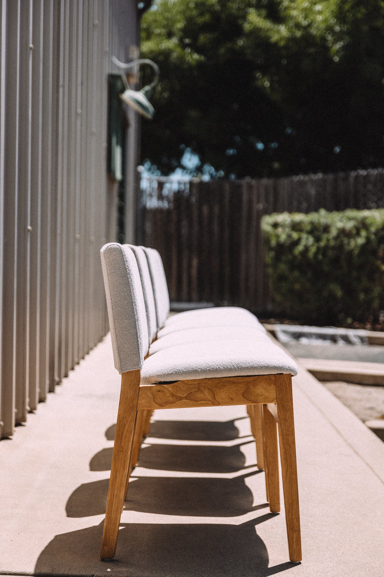 Article Nosh Dining Chair - Oak And Ratine Ivory (Set of 4)