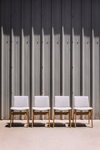 Article Nosh Dining Chair - Oak And Ratine Ivory (Set of 4)