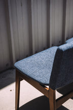 Article Nosh Dining Chairs - Walnut & Denim Blue (Set of 4)