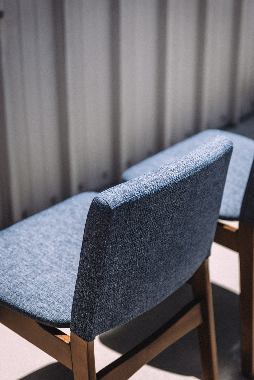 Article Nosh Dining Chairs - Walnut & Denim Blue (Set of 4)