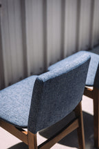 Article Nosh Dining Chairs - Walnut & Denim Blue (Set of 4)