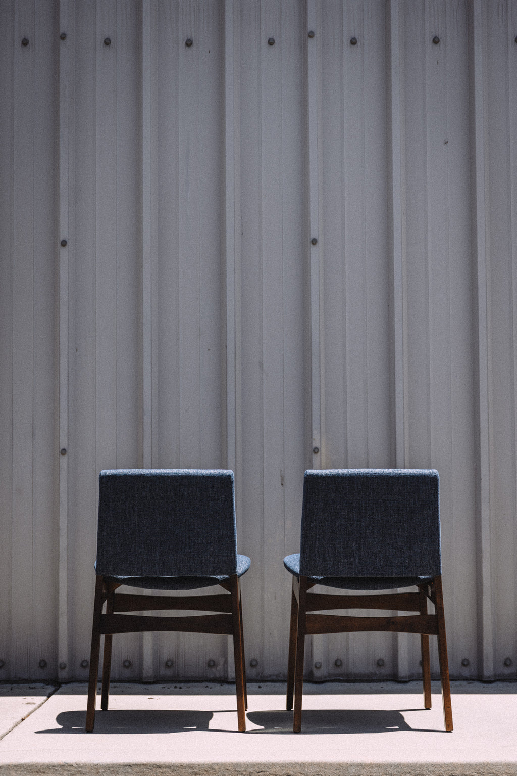 Article Nosh Dining Chairs - Walnut & Denim Blue (Set of 4)